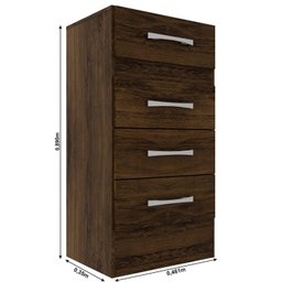 Cômoda Suprema 4 Gavetas 100% MDP - 3