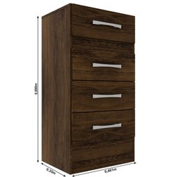 Cômoda Suprema 4 Gavetas 100% MDP - 3