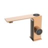 Misturador Lavatório Mesa Bica Baixa com Medidor de Temperatura London Rose Gold Jiwi - 1