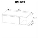 Ver mais imagens de Conjunto Suspenso para Banheiro com Espelheira 80cm Marrom
