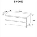Ver mais imagens de Gabinete Rodizio para Banheiro com Espelheira 80cm Branco/Marmorizado