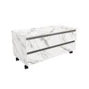 Ver imagem 6 de Gabinete Rodizio para Banheiro com Espelheira 80cm Branco/Marmorizado