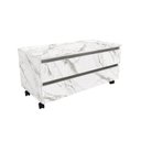 Ver imagem 6 de Gabinete Rodizio para Banheiro com Espelheira 80cm Branco/Marmorizado