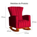 Ver imagem 7 de Poltrona Balanço C/ Puff Melinda Veludo Vermelho - Lm Decor