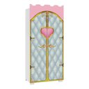 Ver imagem 5 de Conjunto Guarda Roupa e Cama com Escorregador Esquel Branco e Rosa com Colchão