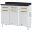 Ver imagem 1 de Balcão de Cozinha em Aço Diamante 3 Portas 3 Gavetas Branco 818108 - Telasul