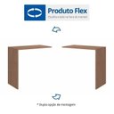Ver imagem 6 de Conjunto para Escritório com Mesa Complementar,, Módulo e Cômoda 4 Gavetas 2 Nichos Macadâmia e Branco Line Marrom 100% MDF