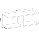 Ver mais imagens de Conjunto para Escritório com Mesa Complementar,, Módulo e Cômoda 4 Gavetas 2 Nichos Macadâmia e Branco Line Marrom 100% MDF