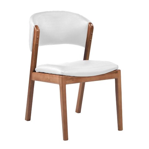 Cadeira Decorativa Sala de Jantar Luxo Luna Facto Branco - Mozzelar