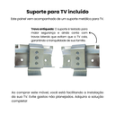 Ver imagem 4 de Painel Ripado para TV até 75 Polegadas MDF 182,5CMX183CM Impressão 3D Belluno Marrom