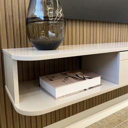 Painel para TV até 75 Polegadas Impressão 3D Ripado 1,83m Belluno - 12