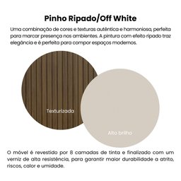 Painel para TV até 75 Polegadas Impressão 3D Ripado 1,83m Belluno - 20
