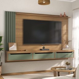 Painel para TV até 75 Polegadas 3 Gavetas 2m Presence - 1