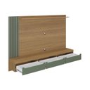 Ver imagem 6 de Painel Ripado para TV até 75 Polegadas MDF 200CMX137,5cm 3 Gavetas Presence Marrom