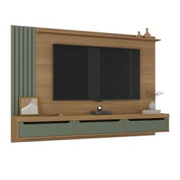 Painel para TV até 75 Polegadas 3 Gavetas 2m Presence - 2