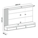 Ver imagem 5 de Painel Ripado para TV até 75 Polegadas MDF 200CMX137,5cm 3 Gavetas Presence Marrom