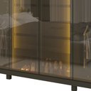 Ver imagem 5 de Guarda Roupa Absolut 6 Portas Reflecta Led Grafite - Gelius