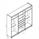 Ver imagem 3 de Guarda Roupa Absolut 6 Portas Reflecta Led Grafite - Gelius