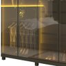Guarda Roupa Absolut 6 Portas Reflecta Led Grafite - Gelius - 6