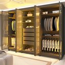 Ver imagem 2 de Guarda Roupa Absolut 6 Portas Reflecta Led Grafite - Gelius