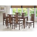 Ver imagem 2 de Mesa Retangular 6 Lugares com Tampo de Vidro Canadá Marrom/Cappuccino