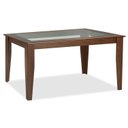 Ver imagem 1 de Mesa Retangular 6 Lugares com Tampo de Vidro Canadá Marrom/Cappuccino
