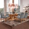 Conjunto Sala de Jantar Tampo 170x90cm Vidro/mdf Genova com 6 Cadeiras Smart Plus - 1