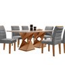 Conjunto Sala de Jantar Tampo 170x90cm Vidro/mdf Genova com 6 Cadeiras Smart Plus - 2