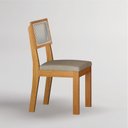 Ver imagem 5 de Conjunto 4 Cadeiras para Sala de Jantar MDF Flora Bege/Cinamomo/Palha