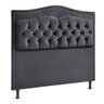 Cabeceira Estofada Holanda 1,40 Casal 2.0 Veludo Speciale Home Cinza Chumbo - 1