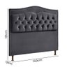 Cabeceira Estofada Holanda 1,40 Casal 2.0 Veludo Speciale Home Cinza Chumbo - 4