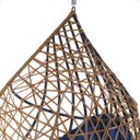 Ver imagem 5 de Balanço Suspenso Ninho Gota com Suporte Mola e Mosquetão Almofada Impermeável Gourmet Área Externa:a