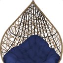 Ver imagem 7 de Balanço Suspenso Ninho Gota com Suporte Mola e Mosquetão Almofada Impermeável Gourmet Área Externa:a