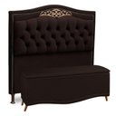Ver imagem 1 de Cabeceira e Calçadeira Baú Box Casal Queen Size 160cm Marrom