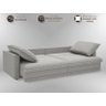 Sofá Tango 1,80m sem Caixa, Retrátil e Reclinável Linho Soft Prata - Netsofas - 3