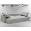 Ver imagem 4 de Sofá Tango 1,80m sem Caixa, Retrátil e Reclinável Linho Soft Prata - Netsofas