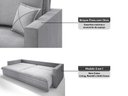Ver imagem 5 de Sofá Tango 1,80m sem Caixa, Retrátil e Reclinável Linho Soft Prata - Netsofas