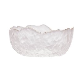 Bowl de Cristal de Chumbo Martelado C/ Borda Dourada 13x6,5 Cm - 2