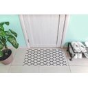 Ver imagem 1 de Tapete Capacho Porta Entrada 65CMX40CM Arabesco Branco Preto