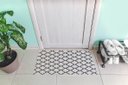 Ver imagem 1 de Tapete Capacho Porta Entrada 65CMX40CM Arabesco Branco Preto