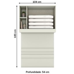 Ponte Solteiro Modulado Predileto 2 Portas Areia - Móveis Henn - 2