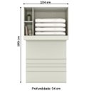 Ver imagem 2 de Ponte Solteiro Modulado Predileto 2 Portas Areia - Móveis Henn