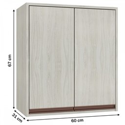 Armário Aéreo Cozinha de Canto New 2 Portas Legno/nogueira Ae160 - Fellicci - 3