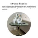 Ver imagem 7 de Mesa de Apoio Lateral Orgânica Moderna para Sala de Estar 100% MDF Bel Artely Verde Menta