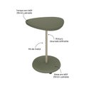 Ver imagem 5 de Mesa de Apoio Lateral Orgânica Moderna para Sala de Estar 100% MDF Bel Artely Verde Menta