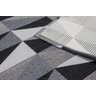 Kit Tapetes e Passadeira De Cozinha 3 Peças Antiderrapante Ladrilhos Preto e Cinza - 6