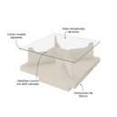 Ver imagem 4 de Mesa de Centro Tampo em Vidro Base em Tamburato 50mm Clear Branco