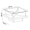 Ver imagem 3 de Mesa de Centro Tampo em Vidro Base em Tamburato 50mm Clear Branco