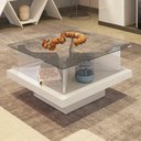 Ver imagem 6 de Mesa de Centro Tampo em Vidro Base em Tamburato 50mm Clear Branco