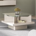 Ver imagem 5 de Mesa de Centro Tampo em Vidro Base em Tamburato 50mm Clear Branco
